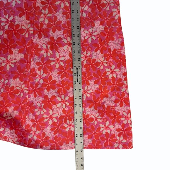 VTG 70s Lilly Pulitzer Wrap Skirt Size S Midi Ditzy Floral Belted Buckle - Picture 7 of 8